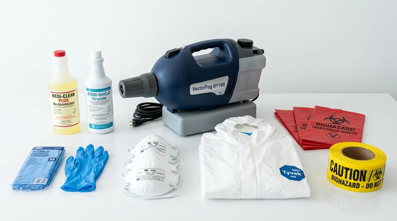 Professional biohazard remediation crew working in Coconut Creek